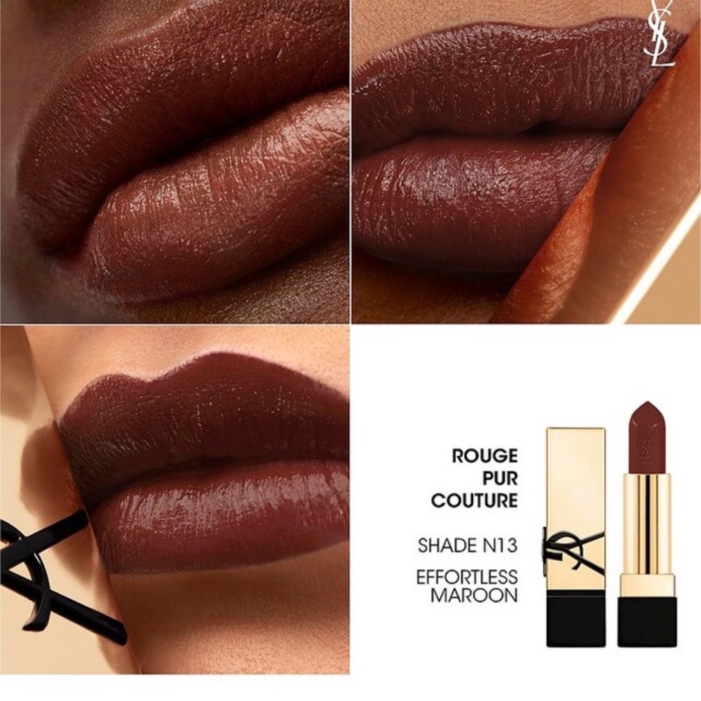 Yves Saint Laurent Rouge Pur Couture Lipstick - Deep Brown Red - Picture 2 of 8